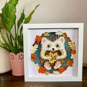 3D Hedgehog Shadowbox